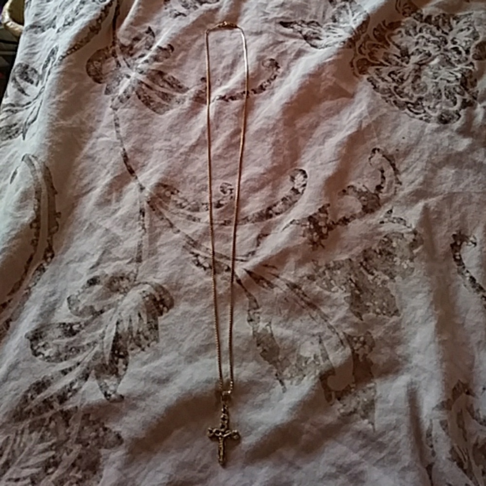 Gold Chain and Cross
